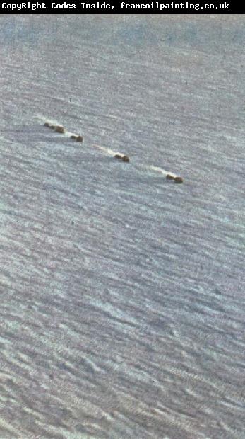 william r clark fuchs karavan av snovesslor startar mot sydpolen fran shackletonlagret vid weddellhavet